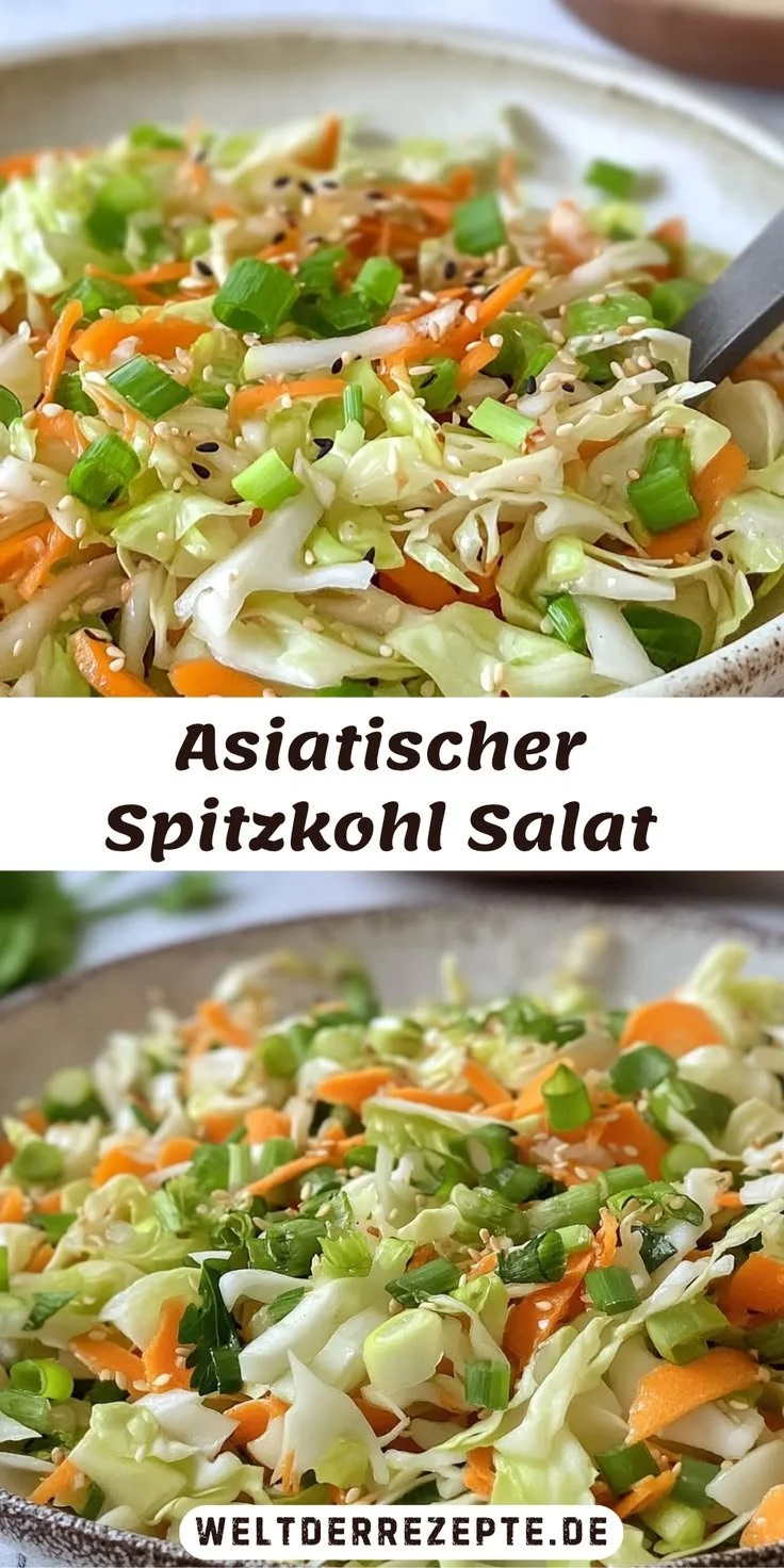 Asiatischer Spitzkohl-Salat mit frischen Zutaten und sommerlichen Aromen