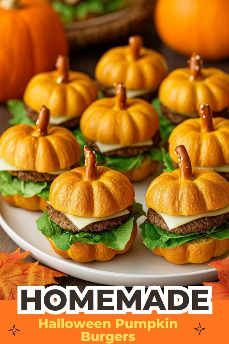 Halloween Pumpkin Burgers – Süße Mini-Slider für die perfekte Feier