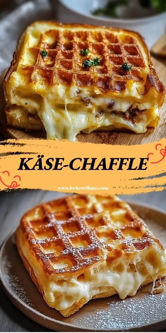 Leckere Käse-Chaffle auf einem Teller, ideal für glutenfreies Snacking.