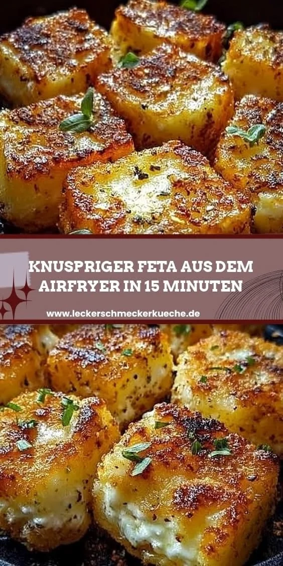 Knuspriger Feta aus dem Airfryer, frisch zubereitet in 15 Minuten