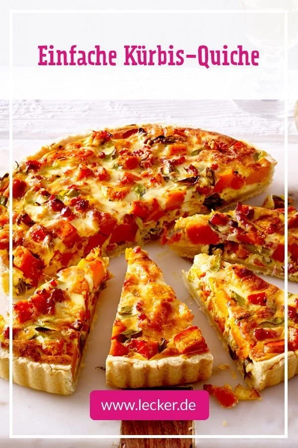 Leckere Kürbis-Quiche frisch aus dem Ofen