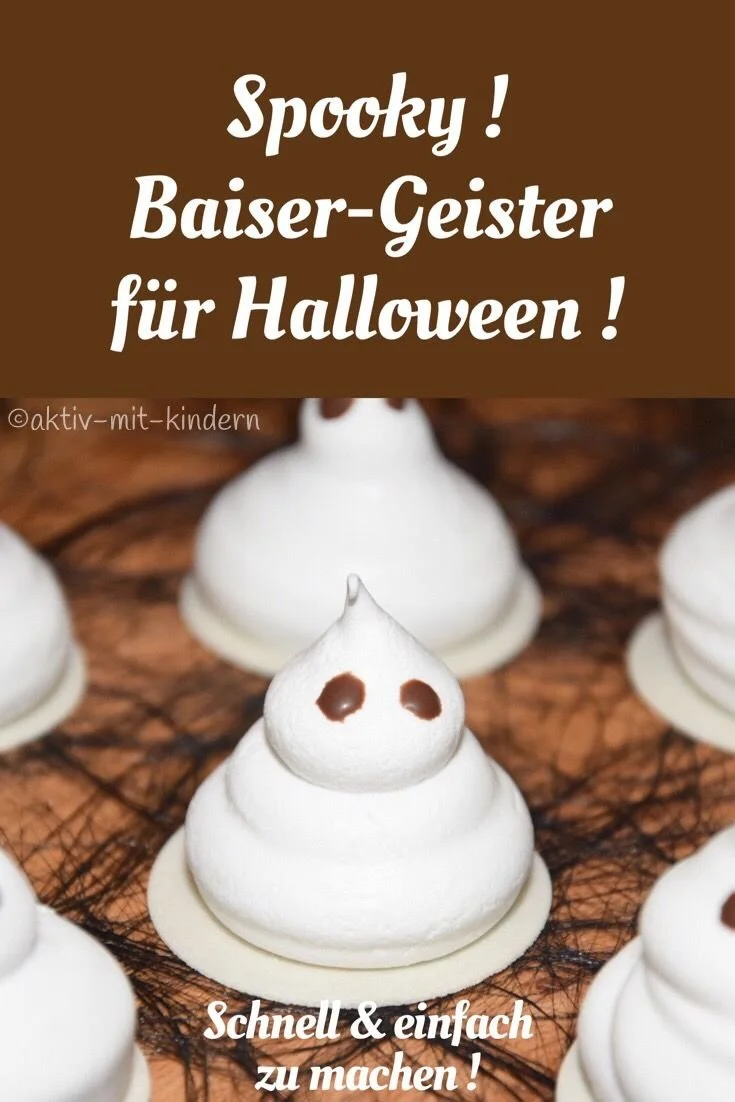 Süße Baiser-Geister für Halloween, ideal für Kinderaktivitäten